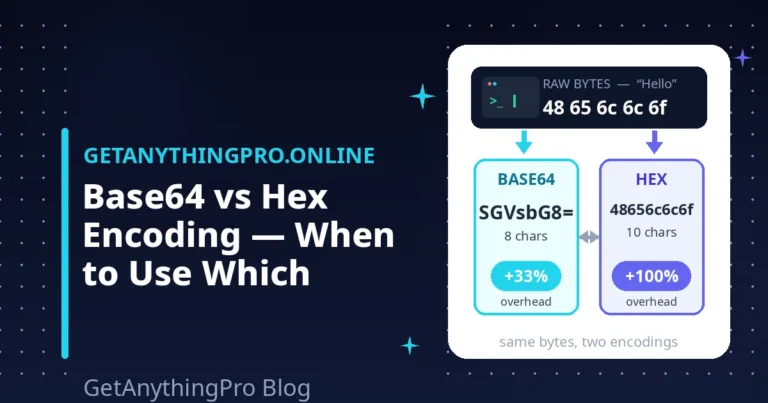 Base64 vs Hex Encoding: Difference & When to Use Each