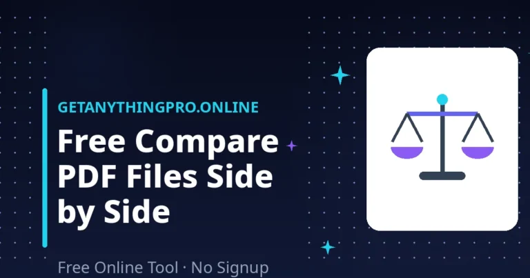 Compare PDF — side by side PDF comparison with text diff | GetAnythingPro