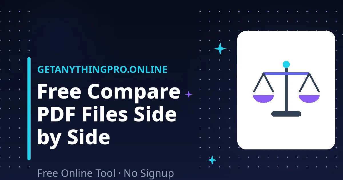 Compare PDF — side by side PDF comparison with text diff | GetAnythingPro
