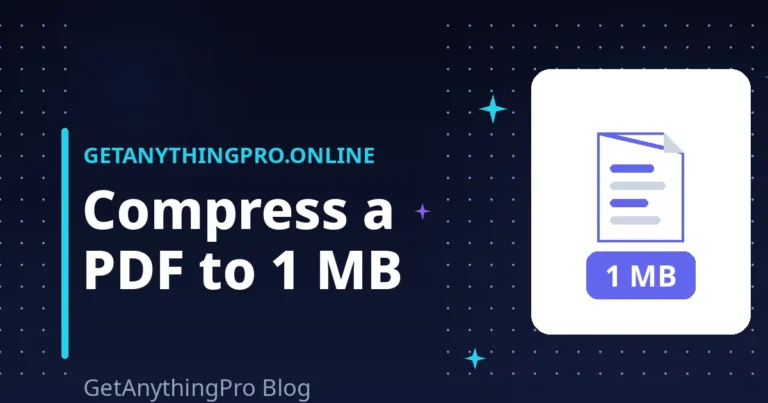 How to Compress a PDF to 1 MB (Without Making It Unreadable)