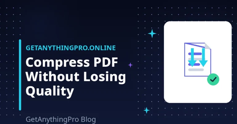 Compress PDF Without Losing Quality: The Honest Guide