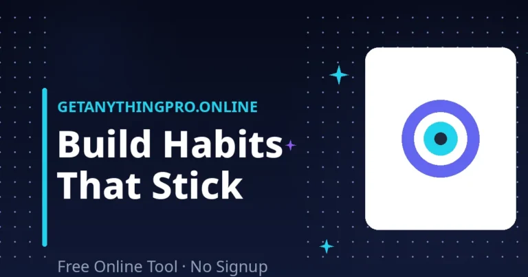 Habit tracker — free habit tracker with streaks, weekly grid, and dark mode | GetAnythingPro