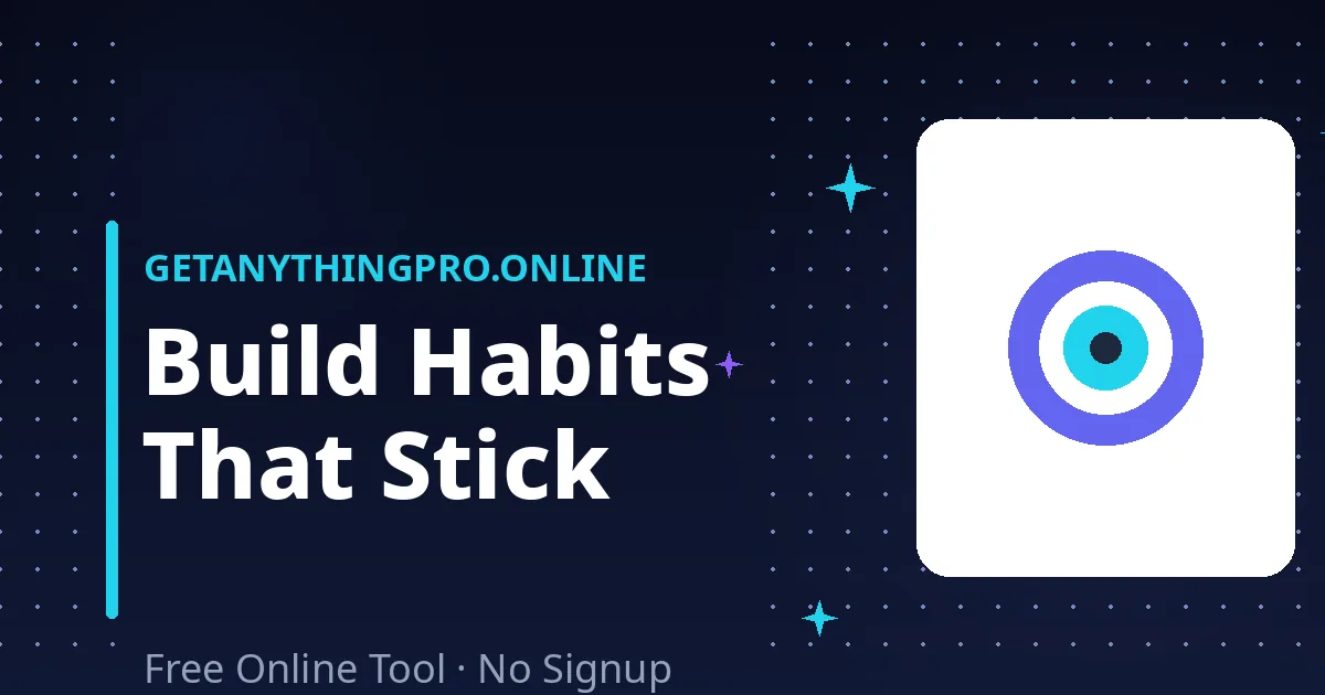 Habit tracker — free habit tracker with streaks, weekly grid, and dark mode | GetAnythingPro
