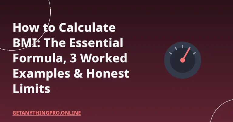 How to Calculate BMI Manually: Formula + 3 Examples