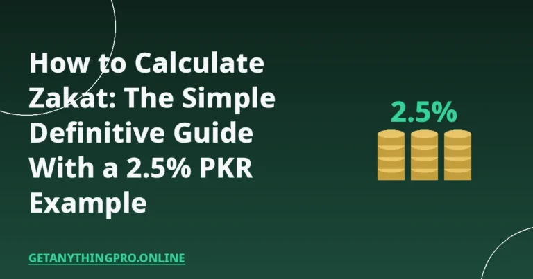How to Calculate Zakat: The Simple Definitive Guide With a 2.5% PKR Example