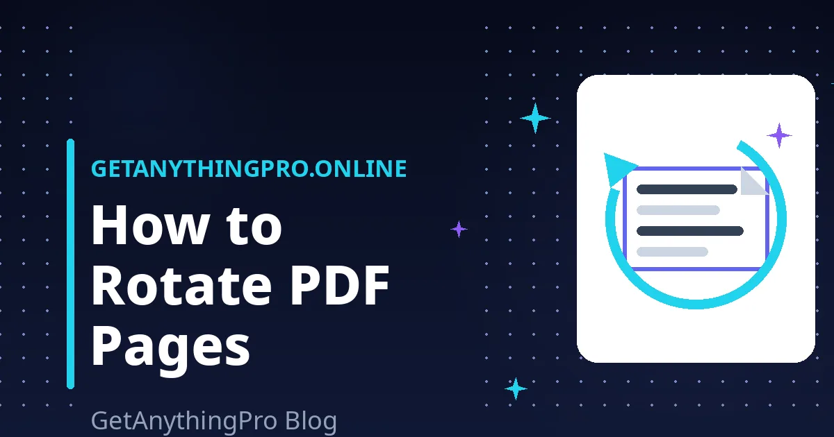 How to Rotate PDF Pages (Fix Sideways Scans)