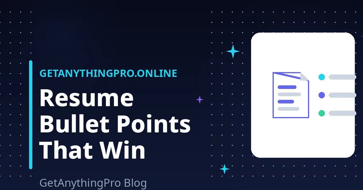 How to Write Resume Bullet Points: 9 Easy Proven Formulas With Examples