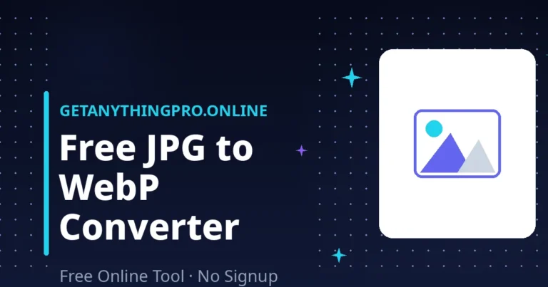 JPG to WebP Converter — convert JPG images to WebP online free | GetAnythingPro