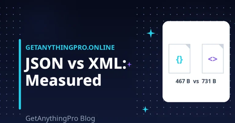 JSON vs XML: An Honest Definitive Comparison With Real Byte Sizes (2026)