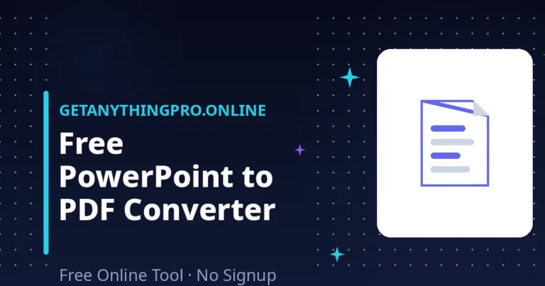 PowerPoint to PDF Converter — turn PPTX slides into PDF pages | GetAnythingPro